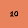 Nummer 10 in einem Kreis