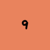 Numme 9 in einem Kreis