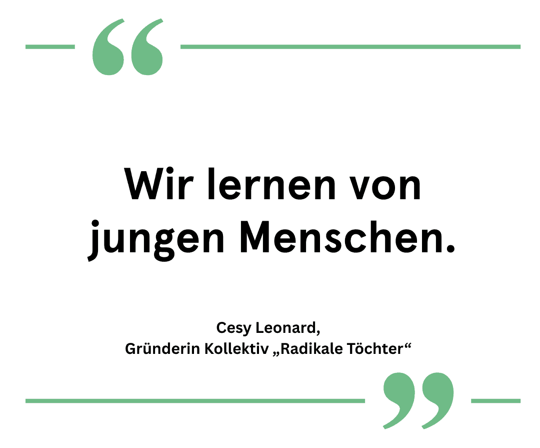 Zitat: Wir lernen von jungen Menschen.